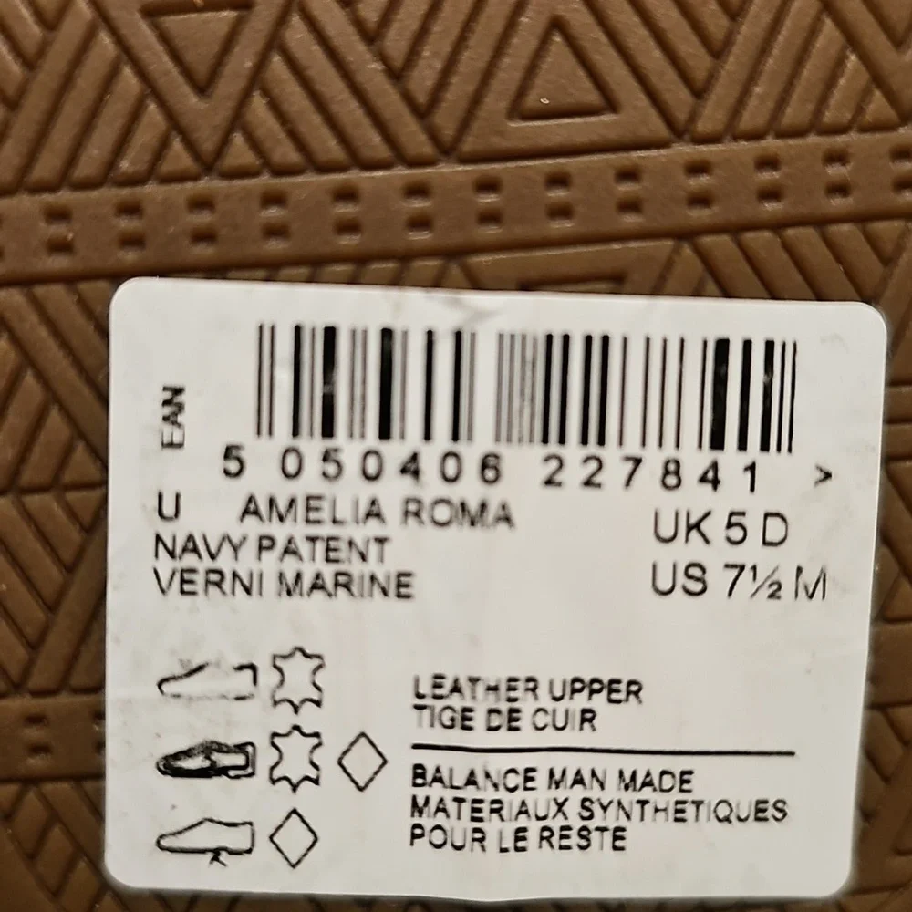 Clarks artisan Amelia Roma navy patten leather wedge sandal womans size 7.5 new - Picture 8 of 8